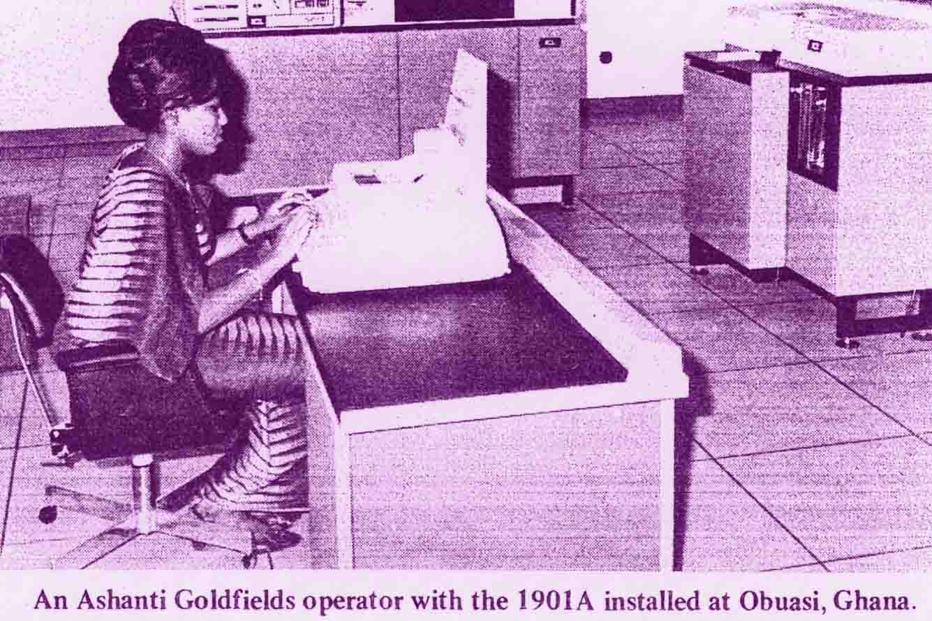 Woman Computer Operator in Ghana in the 1960s.